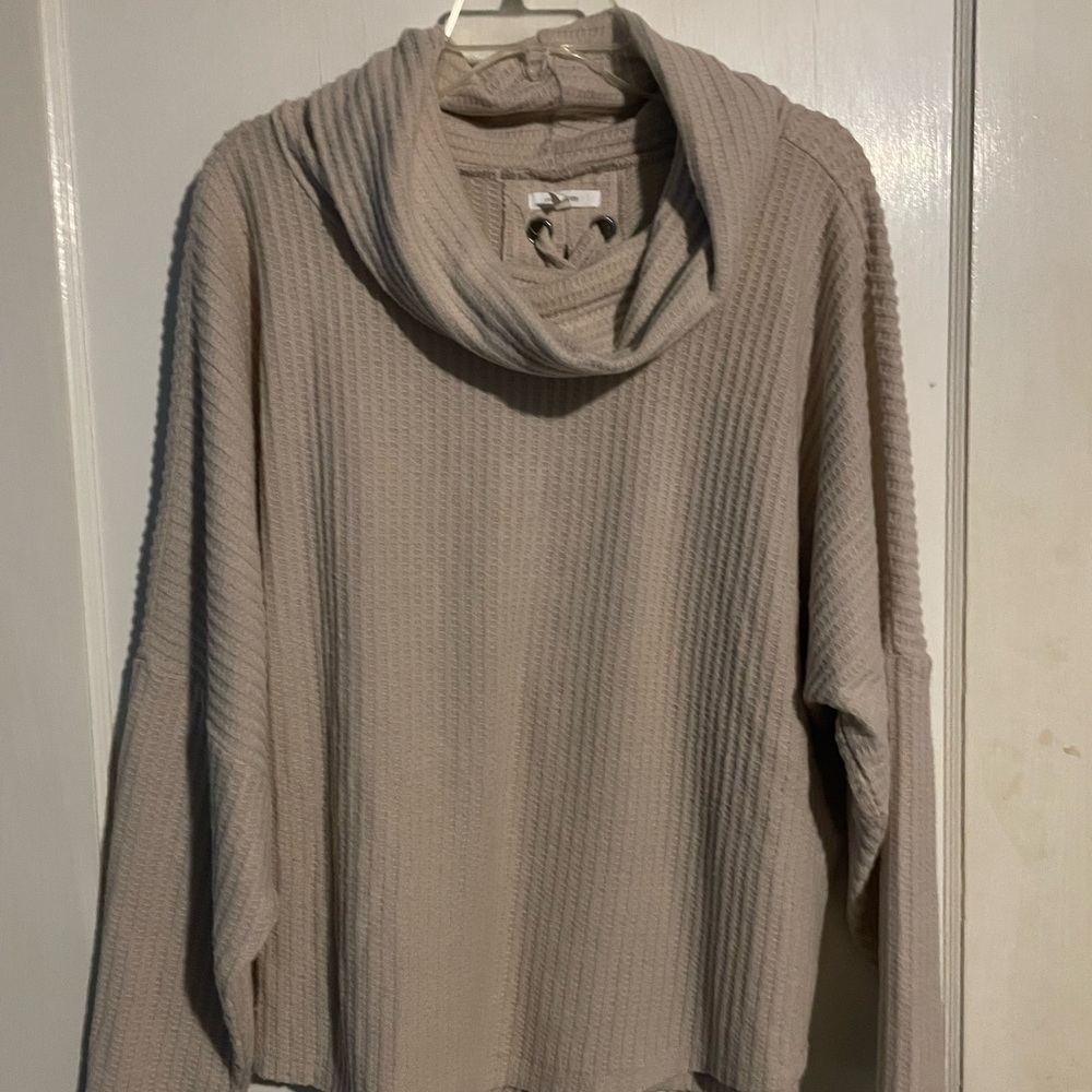 UEC beige sweater with cute lace up back detail